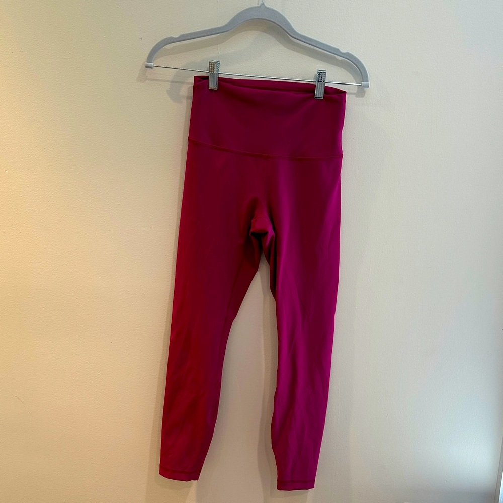 Lululemon Athletic Wunder Train Legging, 25” inseam, Magenta Purple